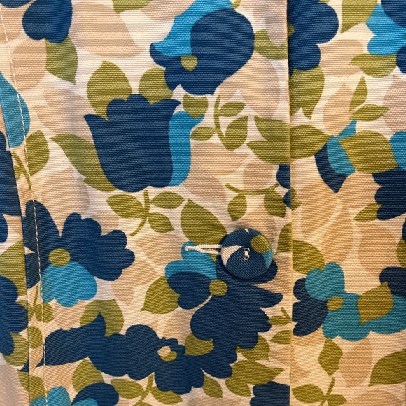 Old Navy Blue and Green Floral Coat - Picture 2 of 10